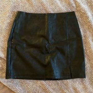 Topshop faux leather skirt